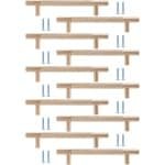 Allecto - Kastgrepen Set - Handgrepen Keuken - Sterk en Duurzaam - Goudkleurig - Hardware Accessoires - 128 mm Gatmaat - Geschikt voor Kastlade en ...