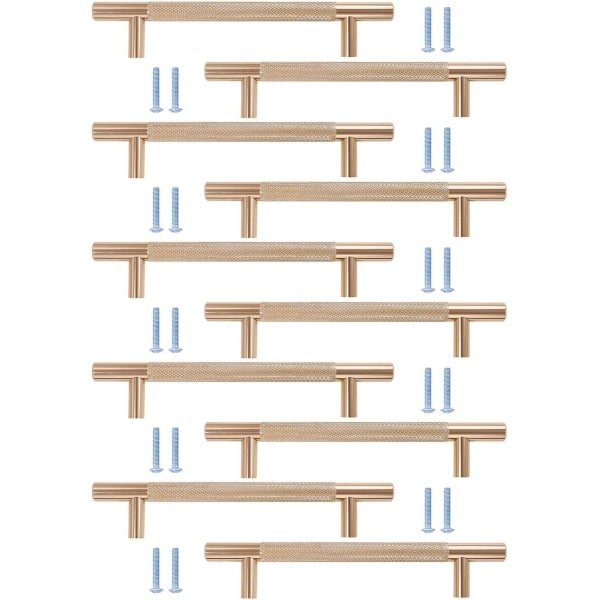 Allecto - Kastgrepen Set - Handgrepen Keuken - Sterk en Duurzaam - Goudkleurig - Hardware Accessoires - 128 mm Gatmaat - Geschikt voor Kastlade en ...