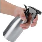 Allecto - Olie Sprayer - Keuken Accessoire - 500ml - RVS Olie Spray Fles - Instelbare Spuitkop - Hervulbare Fles - Geschikt voor Koken - Zilver