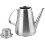 Allecto - Olijfoliedispenser fles - Keuken accessoire - Roestvrij staal - Olie/azijn/sojasaus - 460 ml capaciteit - Geschikt voor diverse oliën - Zilveren oliefles voor keukengebruik