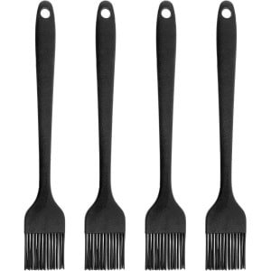 Allecto Plus - Silicone Basting Pastry Brush Set - Hittebestendig - Voedsel Borstel - BBQ Grill Bakken - Keuken Accessoire - Vaatwasmachinebestendig - Set van 4 STKS
