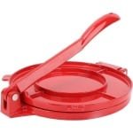 Allecto - Tortillapers - Handig Keukenhulpmiddel - Aluminium - Dumpling Maker - Handvat - Keuken Accessoire - Geschikt voor Dumplings - Zilverkleurig Aluminium - Tortilla Maker Handig voor Drukke Gezinnen.