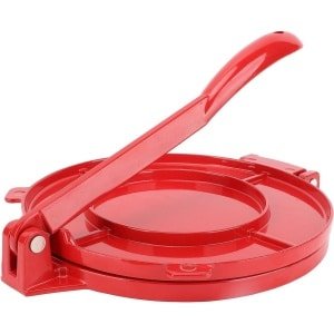 Allecto - Tortillapers - Handig Keukenhulpmiddel - Aluminium - Dumpling Maker - Handvat - Keuken Accessoire - Geschikt voor Dumplings - Zilverkleurig Aluminium - Tortilla Maker Handig voor Drukke Gezinnen.