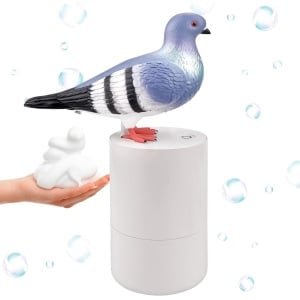 Automatische Zeepdispenser 300 ML/10oz Elektrische Handzeepdispenser Aanraakloze Schuimzeepdispenser Sensor Vloeibare Zeepdispenser voor Badkamer Keuken (Gray)