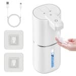Automatische zeepdispenser, contactloze elektrische handzeepdispenser met 4 instelbare niveaus, oplaadbaar, wandmontage, slimme automatische dispenser, infraroodsensor voor badkamer, keuken, huishouden, hotel