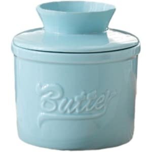 Boterbel Blauw - Botervloot - Boterpot Watergekoelde Botervloot Met Waterlijn - Keramische Boterbel Voor Smeerbare Boter - Cadeau Voor De Keuken - Keuken Accessoires - Keuken Tools - Franse Botervloot - Butter Bell - Butter Crock