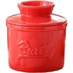 Boterbel rood - Botervloot - Boterpot Watergekoelde Botervloot Met Waterlijn - Keramische Boterbel Voor Smeerbare Boter - Cadeau Voor De Keuken - Keuken Accessoires - Keuken Tools - Franse Botervloot - Butter Bell - Butter Crock