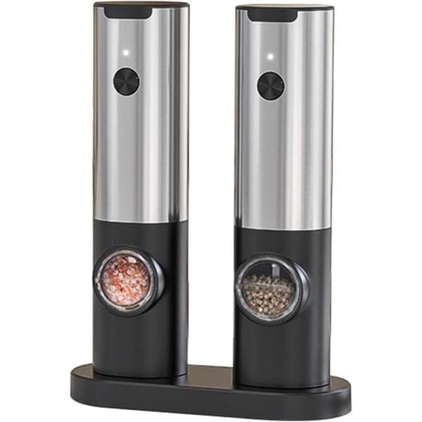 ByShane - Elektrische Zout en Peper Molen Set voor Keuken | Verstelbare Grofheid | Oplaadbaar | Automatisch | Één Hand Bediening | Kruidenmolen met Oplaadstation