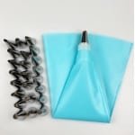 CHPN - Spuitzak met spuitmondjes - Herbruikbare spuitzak - Blauw - 24-Mondjes - Bakken - Bakker - Taarten bakken - Keuken accessoire