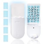 Cosensi - Elektrische vliegenvanger met 5 stuks vliegenvanger-lijm - Fruitvliegenval - Vliegenval - Binnenplug voor kinderkamer, keuken, slaapkamer - Geruisloos en zonder chemicaliën