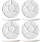 Cosy Gourmetborden 6 Vaks ø 23.5 cm - Borden voor gourmetten - Borden voor fondue - Stijlvolle presentatie - Vaatwasserbestendig - Keramiek - 235 x 235 x 20 mm - Servies - Keuken accessoires