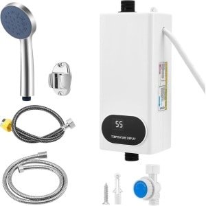 Directe Doorstroomboiler 5500W met Doucheset - Elektrische Mini Boiler voor Keuken en Badkamer