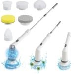 Draadloze Elektrische Reinigingsborstel met 6 Verwisselbare Borstelkoppen en 2 Snelheden - Ideaal voor Keuken en Badkamer