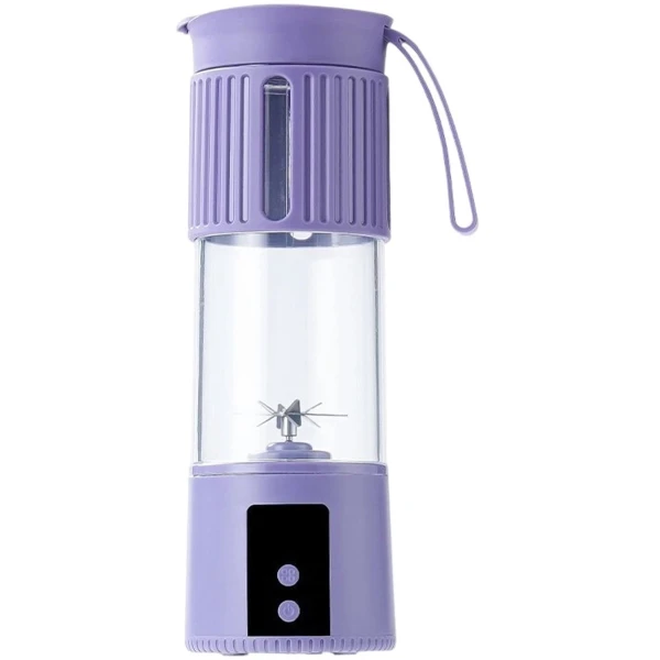 Draagbare elektrische sapcentrifuge, kleine blender, geschikt voor gebruik in de keuken, thuis en op reis (paars)