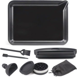 Draagbare rollade set met schenktuit en accessoires voor keuken