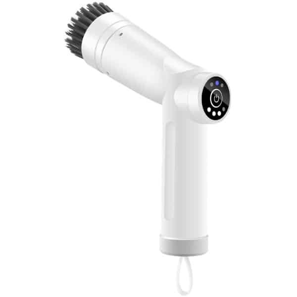 Drie-snelheden elektrische schoonmaakborstel, keuken, multifunctioneel, oplaadbare pannenborstel, handmatig, draadloze afwasborstel, draagbare pannenborstel innovatie, wit