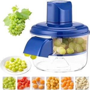 Druivenschiller - Elektrische druivenschiller - Automatische schiller - USB oplaadbaar - Automatische schiller - Fruitschiller, geschikt voor groenten en fruit in de keuken, eenvoudig te bedienen (blauw)