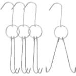 Dubbele Vleeshaak Set van 4 - Roestvrijstalen Haken voor Ophangen Gebraden Kip en Spek - Keuken Accessoire voor Vlees ophangen
