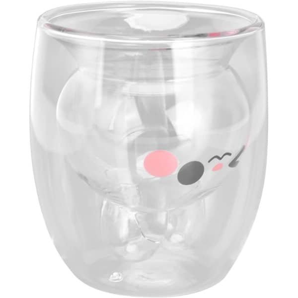 Dubbelwandige Glazen Beker met Konijn Design | 300 Ml | Melk Koffie Thee | Vaatwasser en Magnetron Veilig | Schattig en Transparant | Huis en Keuken Accessoires