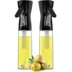 Duurzaam&Mi - Oliespray - 1 set (2 stuks) - zwart - 200 ml - oliedispenser - spuitbus voor olijfolie en azijn om te koken - keuken - keukengerei- keuken accessoires - handig - oliefles - olie pomp