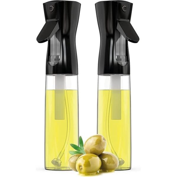 Duurzaam&Mi - Oliespray - 1 set (2 stuks) - zwart - 200 ml - oliedispenser - spuitbus voor olijfolie en azijn om te koken - keuken - keukengerei- keuken accessoires - handig - oliefles - olie pomp