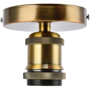 E26 E27 Lamphouder Plafondlamphouder met Accessoires voor Keuken Slaapkamer Woonkamer 100-240V (gouden patina)