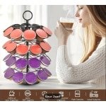 Een Capsulehouder voor 40 capsules | Roterende Capsule Dispenser, Koffiecapsule Accessoire, Capsule Opbergrek | Grote Capaciteit | Stijlvolle Keuken- en Kantoorbenodigdheden (Zwart)