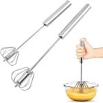 Eierklopper - Semi-Automatische Garde - 2 stuks - Handmixer - Eierklutser - slagroomklopper - Staafmixer - Keuken Accessoires - Handmatig - 27cm en 30cm