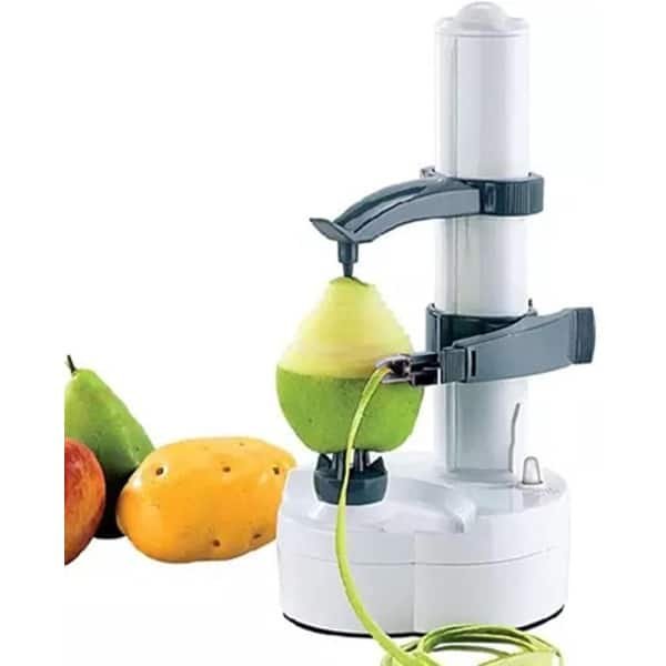 Elektrische Dunschiller - Groente Fruit Schillen - Snelle Keuken Hulp - Automatische Balancering - 30 x 15 cm - Wit