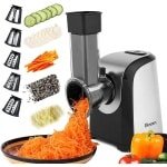 Elektrische Groenterasp - Keuken Rasp - Snel Ingrediënten Snijden - 5 Gratis Accessoires - 23 x 16 x 28 cm