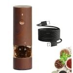 Elektrische Molen - Elektrische Peper- Pepermolen - Oplaadbaar - Keramisch maalwerk - Met led verlichting - Traploos instelbare maalgrofheid - Voor thuis keuken