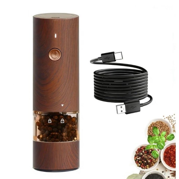 Elektrische Molen - Elektrische Peper- Pepermolen - Oplaadbaar - Keramisch maalwerk - Met led verlichting - Traploos instelbare maalgrofheid - Voor thuis keuken
