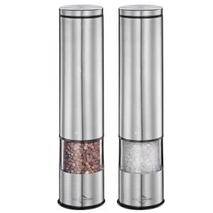 Elektrische Molens - Zout Peper Molen - Keuken Gemak - Keramisch Maalwerk - 30 cm Hoog - Zilverkleurig