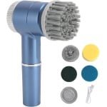 Elektrische Schrobber - Draadloze Reiniger - Keuken Schoonmaken - 5 Vervangbare Koppen - 20 x 8.1 x 12 cm