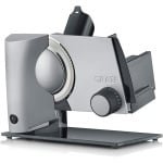 Elektrische Snijmachine - Allessnijder Keuken - Brood Kaas Vlees - Volledig Metaal Kantelbaar - 170mm Mes - Zilver