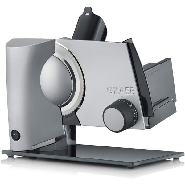 Elektrische Snijmachine - Allessnijder Keuken - Brood Kaas Vlees - Volledig Metaal Kantelbaar - 170mm Mes - Zilver