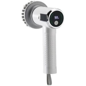 Elektrische schoonmaakborstel, geschikt voor keuken, badkamer en badkuip. Deze multifunctionele, draadloze, oplaadbare borstel met handvat is multifunctioneel en heeft een handige steel.