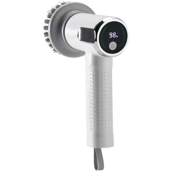 Elektrische schoonmaakborstel, geschikt voor keuken, badkamer en badkuip. Deze multifunctionele, draadloze, oplaadbare borstel met handvat is multifunctioneel en heeft een handige steel.