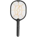 Elektrische vliegenmepper - 3000V - Accu-aangedreven handmuggenmepper - Drielaags beschermingsnet - Muggenverdelger - Geschikt voor - Huis - Slaapkamer - Keuken - Kantoor - Achtertuin - Terras - Binnen - Buiten (Zwart)