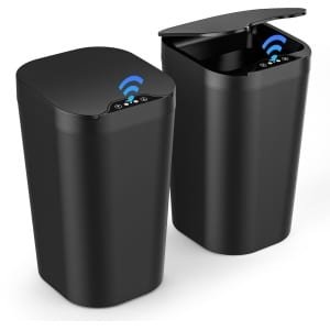 Gaethra 2 Delige set Vuilnisbakken met Sensor - 10L Automatische Elektrische Deksel Sensor - 3 Bedrijfsmodi - Stil Waterdicht Intelligente Afvalbak - Voor Keuken Kantoor Woonkamer Badkamer