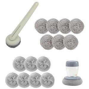 Grillborstel Cleaner met Vervangbare Accessoires - Varkenshaar en Heavy Duty Handvat voor BBQ en Keuken