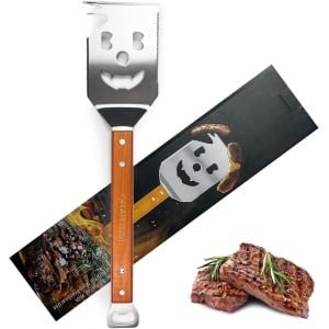 Grillspatel Multifunctioneel - Keuken Gereedschap - Barbecue Accessoire - 7-in-1 Functies - 425 cm Lang - Houten Handvat