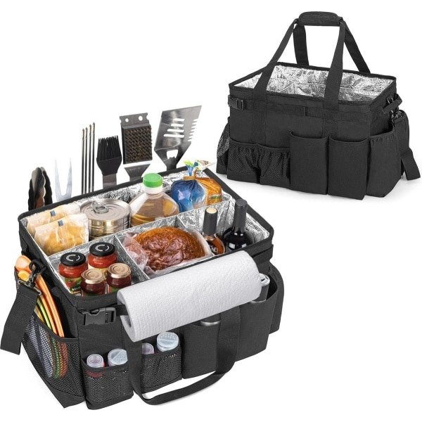 Grote Grillgebruiksvoorwerp Caddy - Papieren Handdoekhouder - BBQ Gereedschap Opbergtas - Bumperkleven Benodigdheden - Outdoor Keuken Accessoires - Picknick Camping bbq gereedschap