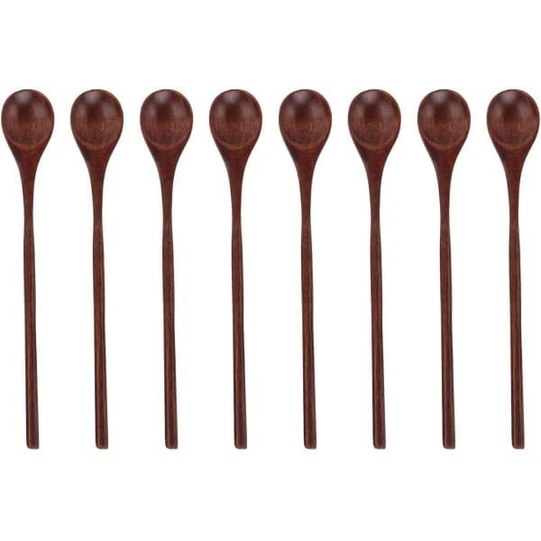 Houten Lepels Set Theelepels Koffielepel Lange Steel Honing Servies Roerlepel Kit Mengbladen - Keuken Accessoires Voordelig Online Bestellen .