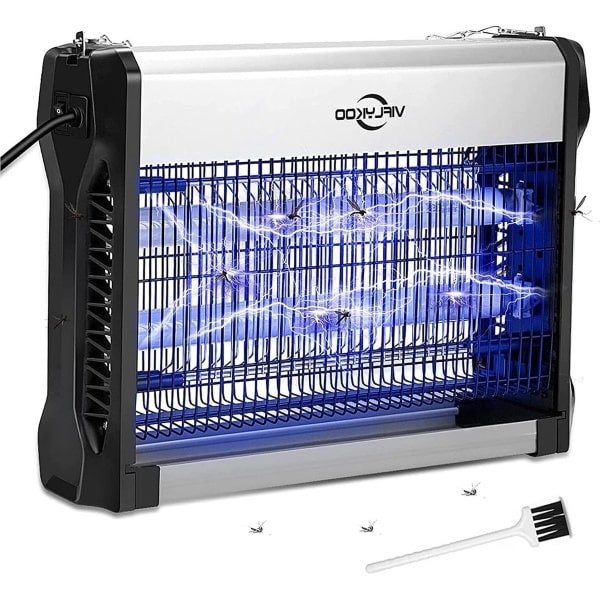 Insectenverdelger - 20 W 2500 V anti-muggenlamp binnen - 2 soorten veiligheidstechnologieën - elektrische insectendoder - effectief gebied 100 m² - tuin terras slaapkamer huis keuken