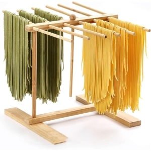 JGS Premium - Handig Opvouwbaar Pasta Droogrek met 12 Bars - Makkelijke Pasta Transfer en Opslag - Keuken Accessoire