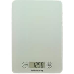 Keukenweegschaal Digitaal - 1 g tot 5 kg Nauwkeurige Meting - 21,5 x 15 cm - Tarra-functie - Helder LCD Display - Precisie Weegschaal Eten - Keuken Accessoires - Kitchen Scale - Kookweegschaal - Wit - Löwenthal