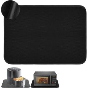 Koffiemachine Onderzetter - Koffiemat - Hittebestendige Beschermmat - keuken accessoires- 40×60 cm - Antislip & Waterdicht - Zwart