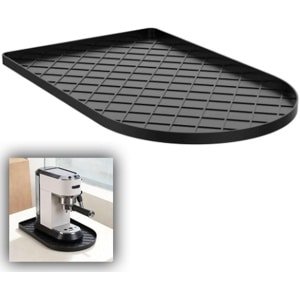 Koffiemat - Aanrechtmatje - Antislip - Speciale siliconenmat voor koffiemachines - Koffiemachine of Knutsel Onderlegger - Keuken en thee accessoires - Keuken en Thee accessoires - Barmat - 40 x 25 cm - Zwart