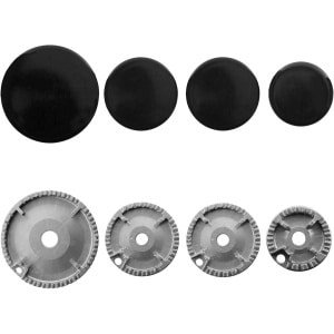 Kookplaat Onderdelen - Fornuis Accessoires - Keuken Reparatie - Verschillende Maten - 55 tot 100 mm - Zwart Zilver